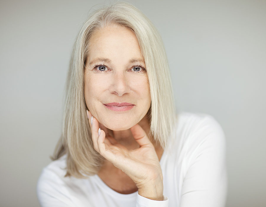 Up close of a woman's face